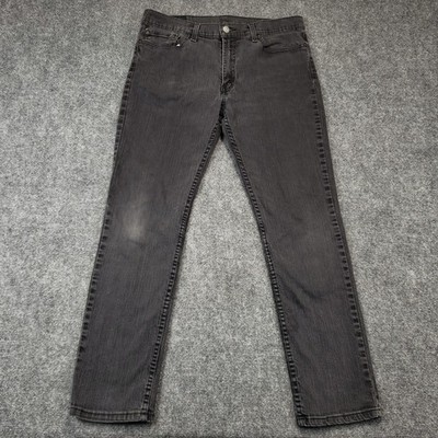 Levis 511 Jeans Mens 36  X 32 (fits 34 x 30) Slim Fit Black Denim Straight Leg