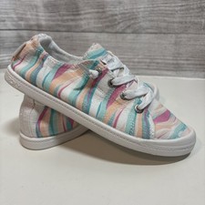 Roxy Bayshore IV Girls Size 3 Pastel Slip In Sneaker Beach Shore Summer Shoe