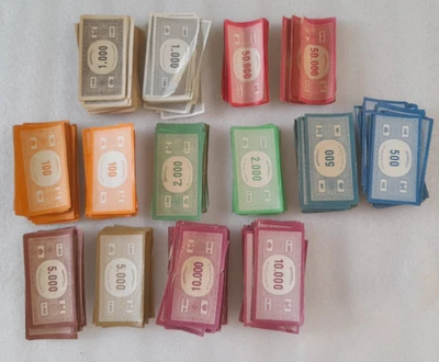 lot de pièces Jeu de société Monopoly vintage an 60-80 lot de billets - Photo 1/4