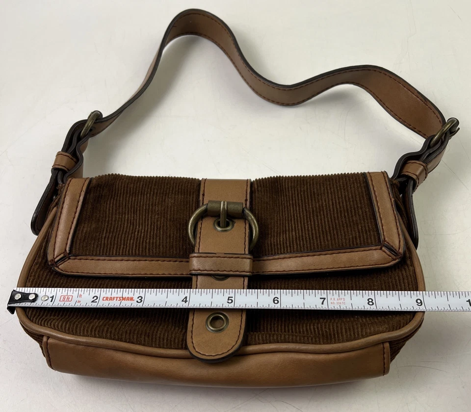 Bolso/cartera de hombro de pana marca Levi's - marrón suave con correas de cuero sintético de colección Foto 2 de 4