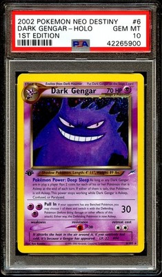PSA 10 GEM MINT Dark Gengar 6/105 HOLO Neo Destiny 1ST EDITION Pokemon Card 