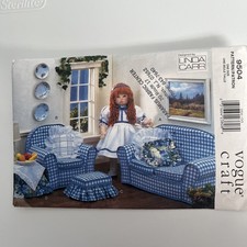 Vogue Craft 9504 Furniture Set Sofa  Chair For 18" Doll Sewing Pattern