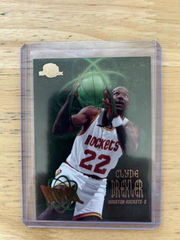 1995-96 Skybox Premium - Atomic Clyde Drexler #A14 Houston Rockets