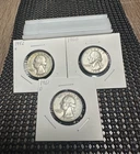 lot of 3 washington silver quarters