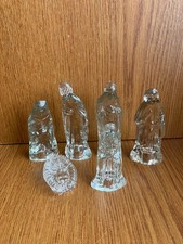 Vintage House of Lloyd Christmas Crystal Nativity set. glass.