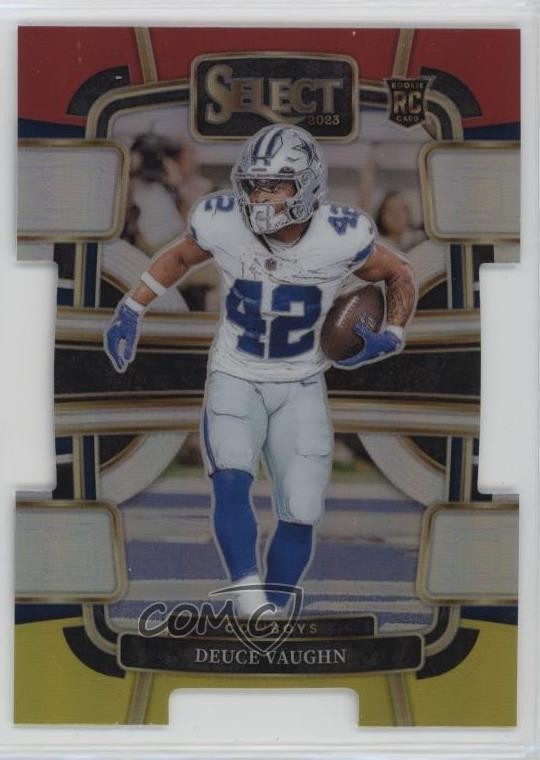 2023 Select Concourse Red & Yellow Prizm Die-Cut Deuce Vaughn #28 Rookie RC hu1