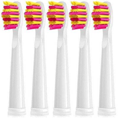 5 Stück Ersatzbürsten für Fairywill   W-Form Nylon Kopf für gründliche Reinigung