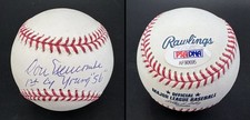 Don Newcombe SIGNED ROMLB Baseball Cy Young Brooklyn LA Dodgers PSA AUTOGRAPHED