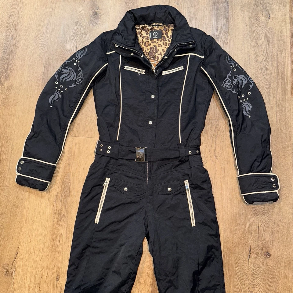 Traje de esquí Bogner para mujer Traje de nieve de una pieza Babero de nieve León Mono de colección 6 largo alto Foto 4 de 4