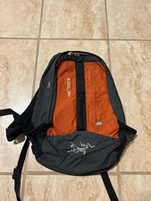 Arc'teryx Backpack Orange Gray Opal 100 Nylon Adjustable Shoulder Straps