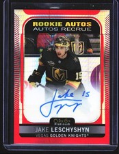 2021-22 O-Pee-Chee Platinum #R-JL Jake Leschyshyn Rookie-Auto Red-Prism #/60
