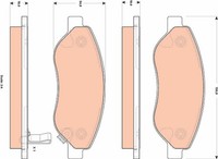 TRW Bremsbelagsatz Scheibenbremse GDB1713 FüR Opel Corsa S07 L08 L68 Cdti