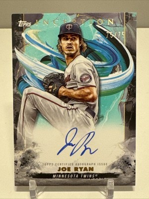2023 Topps Inception Joe Ryan Auto # d 75/75* #BRES-JRY Twins