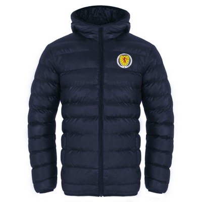 Schottland Herren Jacke Kapuze Winter gesteppt OFFIZIELLES Fußball Geschenk