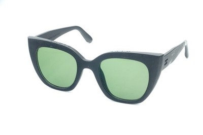 Toms Traveler Collection Sydney Matte Black Frame Green Lens Cat Eye 52-23-148