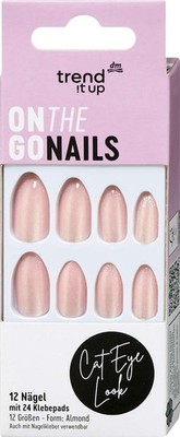 trend !t up Künstliche Nägel On The Go Nails Cat Eye Look, 12 Stück