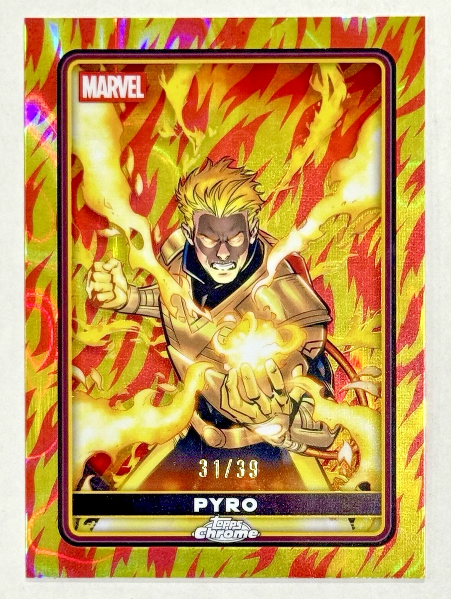 2025 Marvel Topps Chrome Deadpool #11 PYRO Human Torch Lava