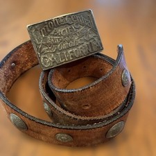 Coin Concho Belt Thick California Vintage 13 Conchos 97cm