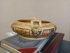 Roseville Art Deco Pottery Florentine Handled Low Console Bulb Bowl Vase-7 1/2"