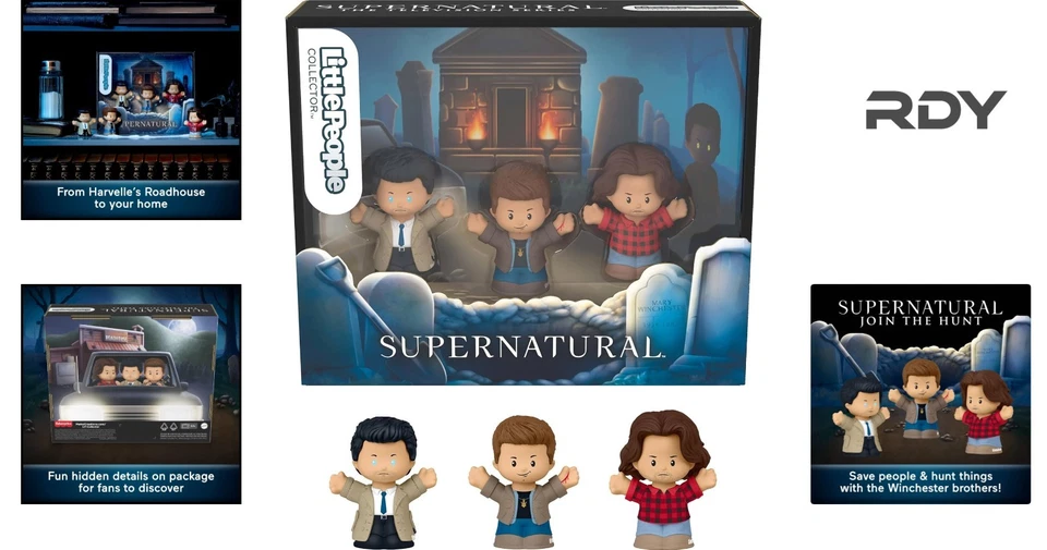 Conjunto Coleccionable Sobrenatural 20 Aniversario - Figuras Dean, Sam y Castiel Foto 2 de 4