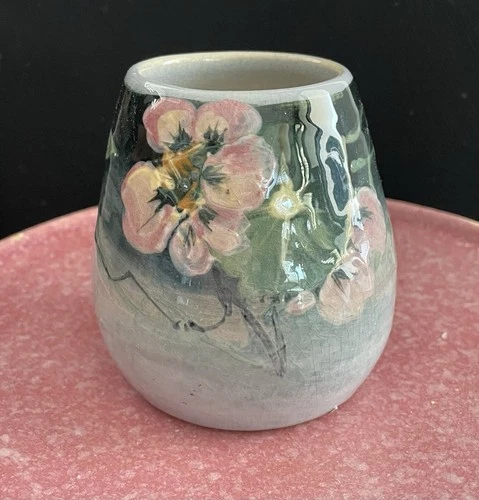 Weller Eocean  Floral Vase 3 1/2”H Art Pottery