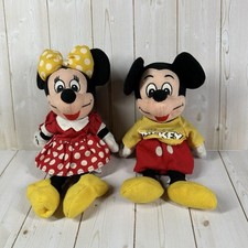 Disney Parks Vintage Mickey and Minnie Mouse Plush Toys 80 s
