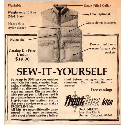 Frostline Kits Frostline Circle Sew-It-Yourself Denver CO 1977 Ad SAJ1-6