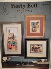 Vtg 1998 Marty Bell Mildred Hedgepath English Cottages Cross Stitch Pattern Book