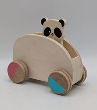 Panda Crate Kiwi Co Baby Toy Wooden Wood Pull Back Car Montessori Play Learning