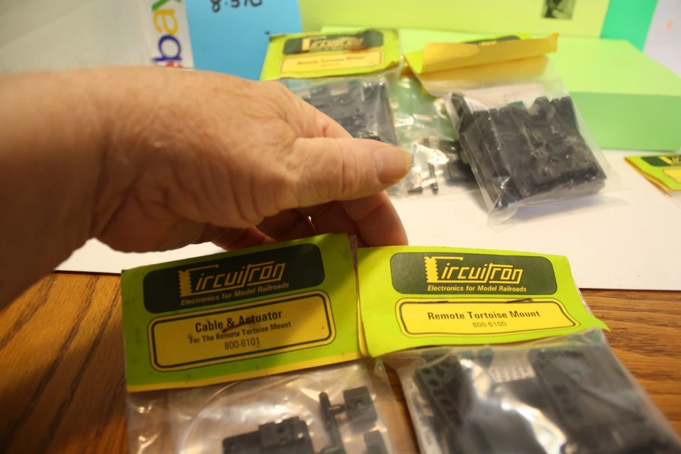NIB Three Sets of 2 Piece Circuitron Remote Tortoise Mounts Cable and Actuator - Image 3 of 4