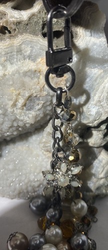 🔥🔑Portachiavi fatto a mano con perline grosso Bling OOOK borsa chic ciondolo portachiavi - Foto 5 di 5