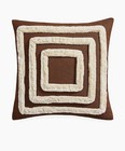 New. Jonathan Adler PIMLICO Squares 100% Linen PILLOW. 18 InSq. Cooper Brown