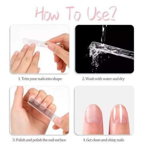 4Pcs 1* Manicure Tools for Nail Salons Glass Nail File for Polishing✨y✨y CS - Picture 6 of 6