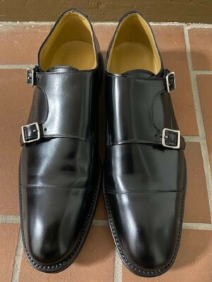 REGAIN BUCKLE SHOE DRESS MONK SHOES LEATHER BROWN BROWN US 11 EUR 44/45 UK 10