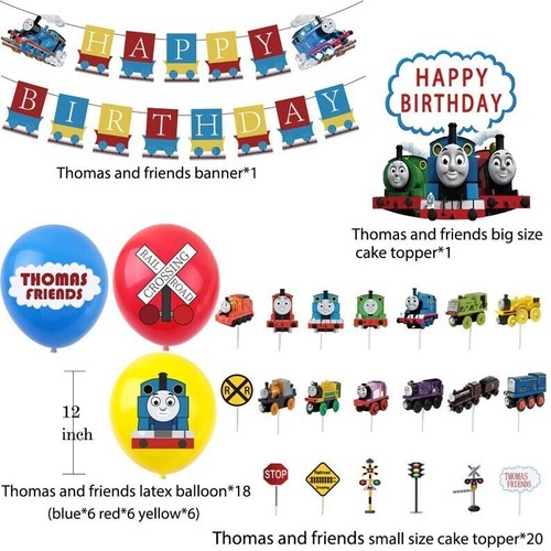 Thomas the Tank Train Engine Party Supplies Banner Balloons Birthday Decoration - Picture 3 of 5
