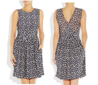 animal print silk dress