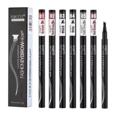 Eyebrow Microblading Pen Waterproof 3D Tattoo Liquid Ink 4 Fork Brow Pencil Tint