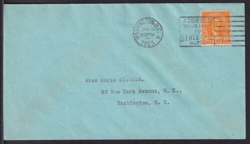 1923 Sc 562 10c Monroe FDC Washington DC cancel typed address CV $190 (1M - Picture 1 of 1