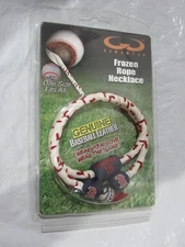 Boston Red Sox Pedroia Reflective Frozen Rope Baseball Necklace Blue by Gamewear