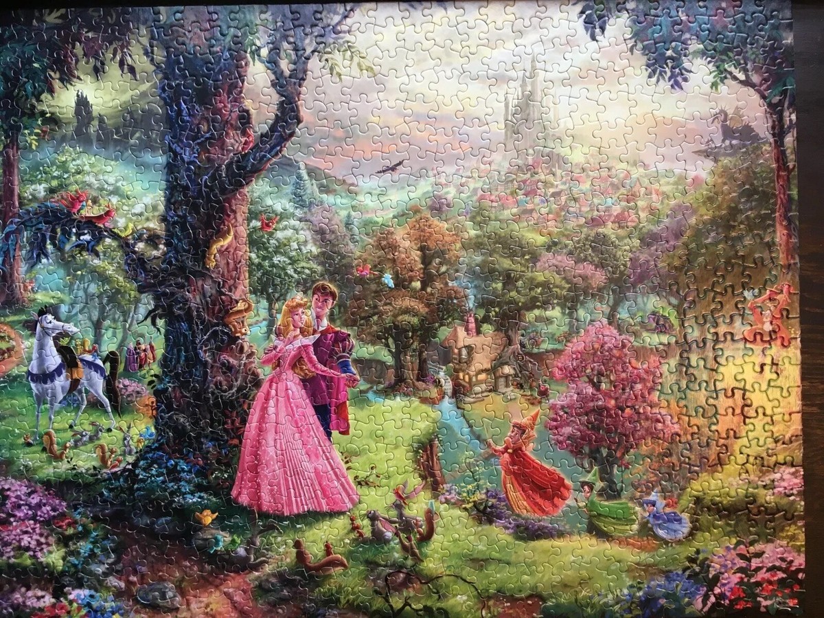 DISNEY SLEEPING BEAUTY 750 PC JIGSAW PUZZLE THOMAS KINKADE ART