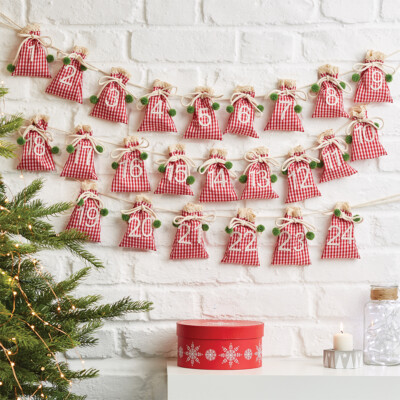 Download Gingham Advent Garland Sewing Craft Kit For Adults Adults Christmas Craft Kits 5055994820856 Ebay PSD Mockup Templates