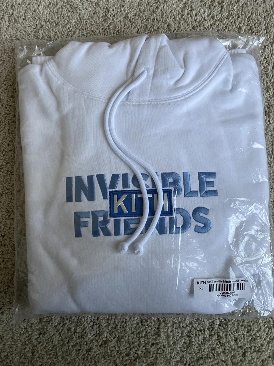 Kith x Invisible Friends Hoodie White (XL) In Hand | eBay