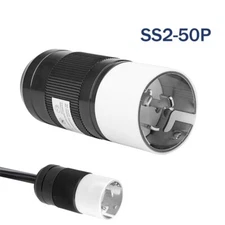 50 Amp Twist Lock Plug SS2-50P CS6365 Generator Power Cord Connector, ETL Listed