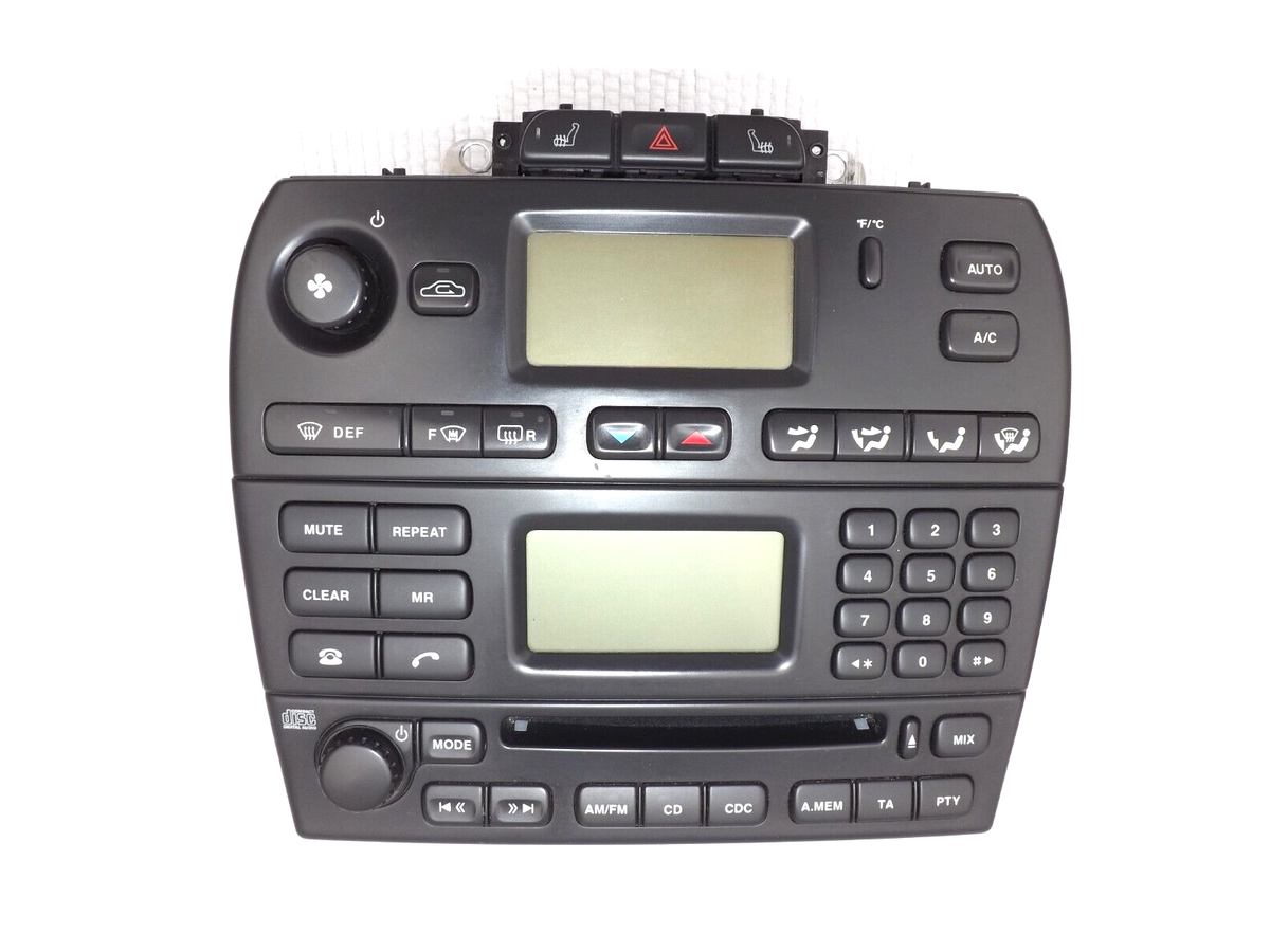 JAGUAR 純正 カーオーディオ 本体 2003年製 2002-2003 Jaguar X-Type radio CD telephone A-C heater control w