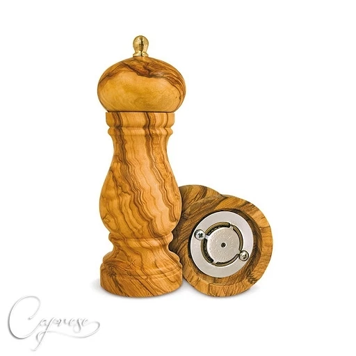 Pepper Mill Made Of Olive Wood 10 Cm High From Italy Handmade New!