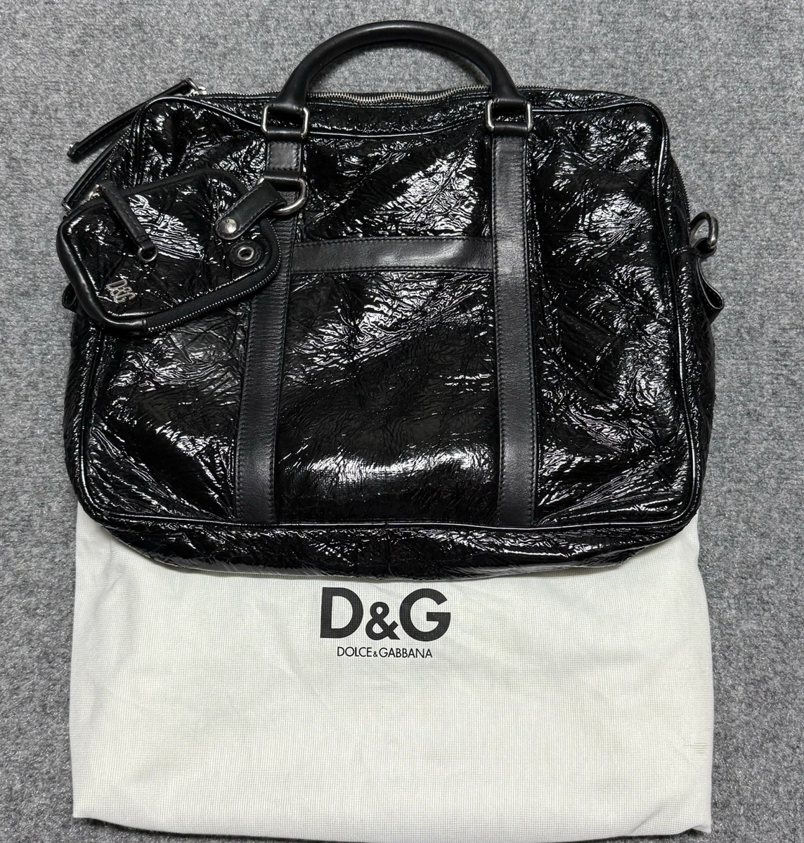Dolce & Gabbana ケース NEW! DOLCE & GABBANA AUTHENTIC BLACK LEATHER EYEGLASS-SUNGLASS