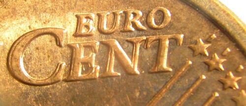 Germany 5 Euro Cent ~ 2004 J Doubled Die ~ MONSTER Doubled Die ~ UNC RED Brown - Picture 4 of 6