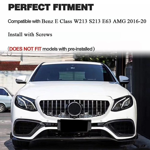Fits Mercedes Benz W213 S213 E63 16-20 REAL CARBON Front Bumper Lip Spoiler - Picture 3 of 12