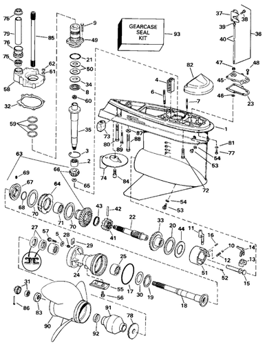 Evinrude Johnson Zahnradsatz Gearset FWD&PIN54 OM 5004945 0987922 - Bild 6 von 6