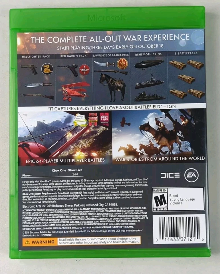 Battlefield 1: Early Enlister: Deluxe & 4 & Hardline: Deluxe - Bundle - Xbox One - Image 3 of 4